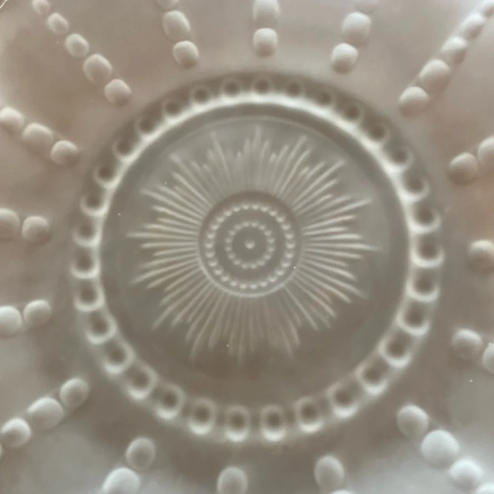 Vintage Federal Glass Columbia Frosted Shallow Bowl 10.5